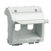 Адаптер для 2 оптоволоконныx разъемов белый 2 модуля 76615B