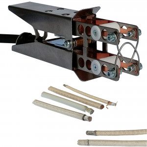 Съемник изоляции БИС-01.3, Съемник изоляции для устройства снятия изоляции проводов УТ-БИС, манипулятор с повышенной мощностью, с усиленной спиралью позволяет зачищать изоляцию проводов покрытых стекловолокном и фторопластом сечением до 150 кв.мм., к-т нагрев. НЭ-БИС-01.3 -5 пар