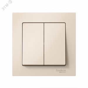 Выключатель 2-кл. СП AtlasDesign 10А IP20 (сх. 5) 10AX в сборе беж. SE ATN000252