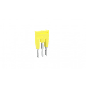 Соединительная перемычка TJA3.5-3, Соединительная перемычка, 3 полюса, изолированная, вилочная, для клемм: TP/TU/TC, цвет: желтый