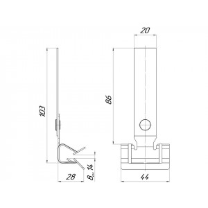 Зажим балочный 8-14 мм с пластиной PROxima ZB8-14-Pls