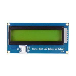 104020113, Средства разработки визуального вывода Grove - 16 x 2 LCD (Black on Yellow)