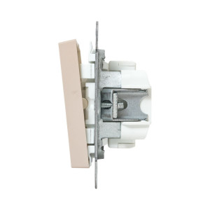 Механизм выключателя, двухклавишный, кнопочный, кремовый Эпика EKF UP1-SWI-23