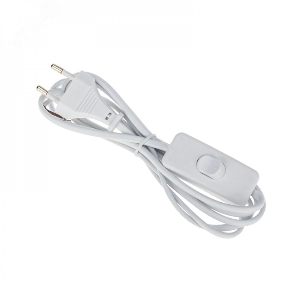 Изображение товара Шнур сетевой Rexant 1.8м с выключателем белый 11-1133