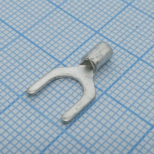 GSNB 1.25-6S, наконечник кабельный вилочный без изоляции d=6.5мм, сеч. пров.0.5-1.5мм2