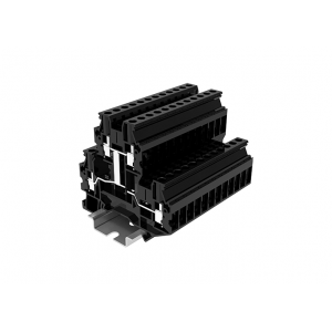 Этажная клемма TUD4-2-PV, Этажная клемма, 2 этажа, межэтажное соединение, тип фиксации провода: винтовой, номинальное сечение: 4 мм кв., 32A, 800V, ширина: 6,2 мм, цвет: черный, тип монтажа: DIN35