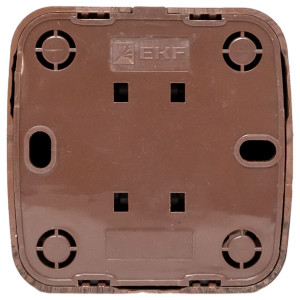 Розетка TV 1-местная ОП Минск 75Ом 5-862МГц т-мное дерево EKF