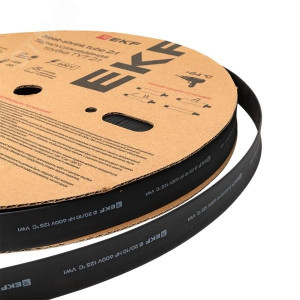 Трубка термоусадочная ТУТ нг 20/10 черн. (уп.100м) tut-20-b