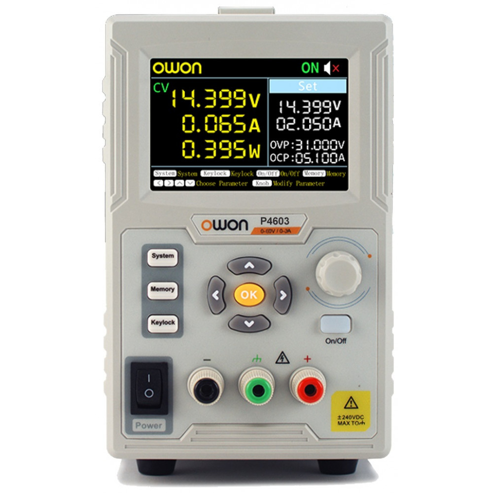 Изображение товара Программируемый источник питания OWON P4603 0-60В 0-3А 180Вт