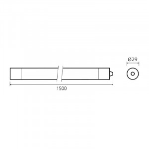 Светильник светодиодный 1500х29х29мм 36Вт 4000К 3650лм IP65 COMPACT линейный матов. 143424236
