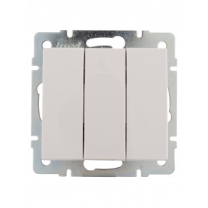 Выключатель RAIN тройной белый механизм 703-0288-109