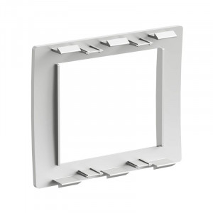 Рамка 2мод. универс. под Brava/VIVA/45х45 сер. металлик F00011G