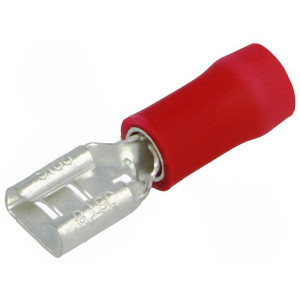 FVDDF1.25-187A-8 RD (S)(LF) K, Наконечник: плоский, 4,8мм, 0,8мм, "мама", 0,5-1,5мм2, обжим