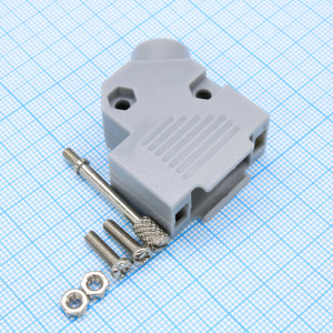 L-KLS1-DBX-09-G, Корпус разъема D-Sub 9 контактов пластиковый на кабель
