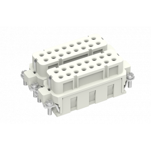 Розеточная контактная вставка SA-032-FC, Розеточная контактная вставка, обжимная фиксация, 32 полюса + PE, типоразмер 32A, 250V, 16A, (обжимные контакты поставляются отдельно)