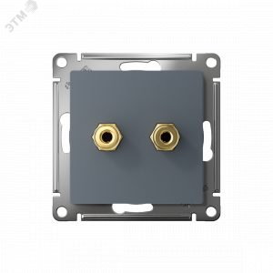 Аудиорозетка ATLASDESIGN двухместная грифель ATN000787