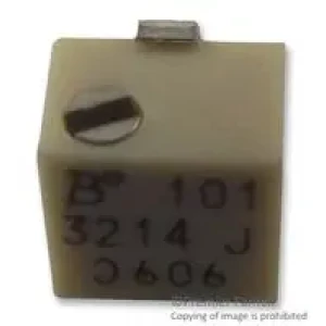 3224X-1-201E, Потенциометр многооборотный керметный 200Ом 0.25Вт ±10% 1.5мм (4.8 X 5.7 X 5.3мм) SMD лента накатушке