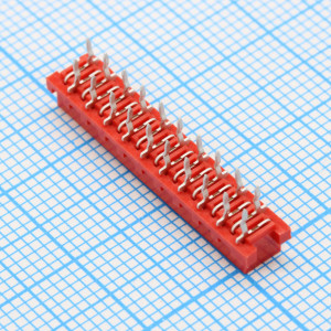 DS1015-04-20R6XB, Розетка на плату IDC Micro Match 20 контактов, шаг 2.54мм, 250В 1.2А, монтаж в отверстия