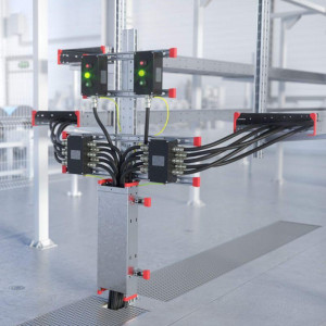 Комплект монтажных профилей на стойку для крепления 1 оболочки винтами din 84 M6X40 4 шт. , горячеоцинкованный, длина 300 мм EX-SPR03