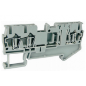 Клемма для модулей UJ5-2.5/1X2FD, Клемма для подключения модулей, 3 точки подключения, тип фиксации провода: пружинный, номинальное сечение: 2,5 мм кв., 16A, 400V, ширина: 5,2 мм, цвет: серый, тип монтажа: DIN35