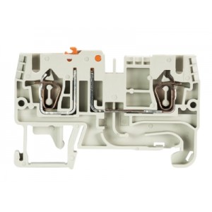 Клемма с размыкателем WKFN 2,5 TKM/35, Клемма с ножевым размыкателем, тип фиксации провода: пружинный, номинальное сечение: 2,5 мм кв., 20A, 630V, ширина: 5 мм, цвет: серый, тип монтажа: DIN35