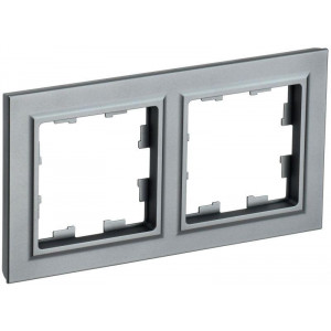 Рамка 2-м BRITE РУ-2-БрС сталь BR-M22-K46