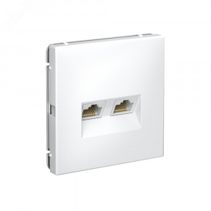 ARTGALLERY РОЗЕТКА двойная компьютерная RJ45+RJ45, кат.6А, механизм, ЛОТОС GAL001388