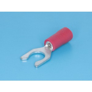 TYLI-1.25-5, Клемма тип "U" 5,3мм на провод 0,5-1,5мм с защелкой, изолированная, кратно 100шт.