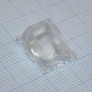 C11415_STRADA-T-DN, Линза для светодиода LG Innotek серии  LEMWA33X (Osram Oslon / Cree  XP-G), эфф=92%, ассиметричная, 19,8x15,5mm   H:8,75mm