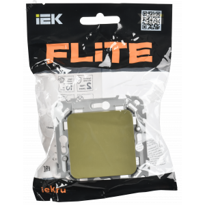 FLITE Выключатель 1-клавишный 10А ВС11-1-0-ФлО оливковый IEK FI-V10-0-10-1-K26