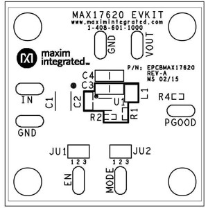 MAX17620EVKIT#, Средства разработки интегральных схем (ИС) управления питанием EVKIT for 5.5V, 600mA 4MHz Synchronous Buck Regulator