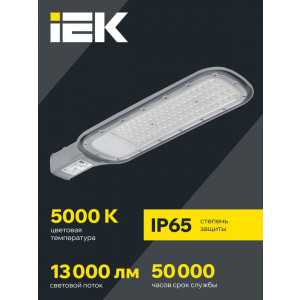 Светильник светодиодный ДКУ 1012-100Ш 5000К IP65 сер. IEK LDKU1-1012-100-5000-K03