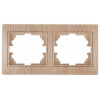 Рамка для розеток и выключателей Plano 1-502-11 на 2 поста горизонтальная, СУ, сосна Б0030097