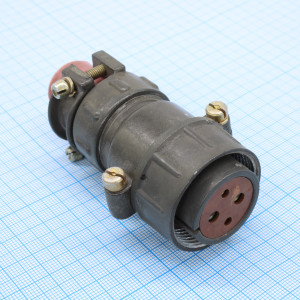 2РТТ28КПН4Г10В, Соединитель цилиндрический низкочастотный пылебрызгозащищенный