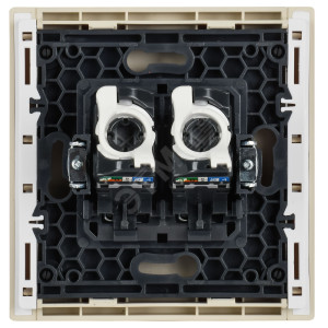 FORTE&PIANO Розетка компьютерная двойная RJ45 кат.5E FP433 ваниль IEK FP-K20-1-K10