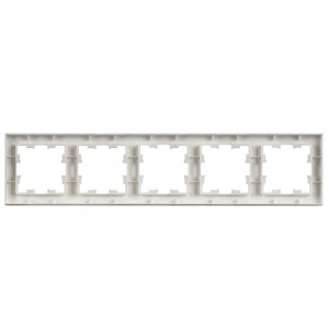 BRITE Рамка 5-местная РУ-5-БрАБ арктический белый IEK BR-M52-K91