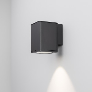 Светильник LGD-EVO-WALL-S100x100-12W Day4000 (GR, 44 deg, 230V) 046187, Накладной настенный светильник 12Вт, серый алюминиевый корпус, оптическое закаленное стекло. Цвет ДНЕВНОЙ 4000K, св.поток 950лм, CRI(Ra)>80, угол 44°, свет вверх или вниз. Размер ВхШхГ 138x100x132 мм. IP54. Питание AC230V, 12Вт, встроенный драйвер.