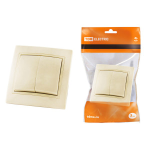 Выключатель 2 кл. 10А сл. кость "Таймыр" SQ1814-0102
