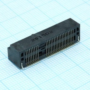 1759503-1, Разъем PCI Express Card Edge SKT 52 контакта 0.8мм угловой для поверхностного монтажа лента на катушке
