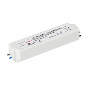 Блок питания ARPV-LV48035-A (48V, 0.8A, 36W) 019503(1), Источник напряжения с гальванической развязкой для светодиодных изделий. Входное напряжение 100-240 VAC. Выходные параметры: 48 В, 0,75 А, 36 Вт. Встроенный PFC >0,5. Герметичный пластиковый корпус IP 67. Рабочая температура -20…+50C?. Габаритные размеры