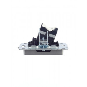 Розетка компьютерная СП RJ45 кат.5E BRITE РК10-БрС сталь IEK BR-K10-1-K46