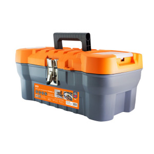 Ящик для инструментов ТЕХНИК-16, 41х21х18 см, метал. замки, лоток, два органайзера, «Рубин» SQ1032-0201