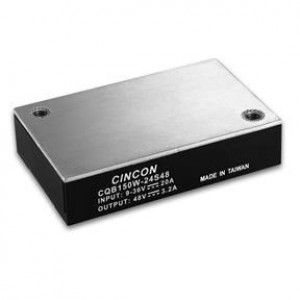 CQB150W-48S12, Преобразователи постоянного тока в постоянный с изоляцией DC-DC Converter, Quarter Brick, 150 Watt, 4:1 Input Range, Single Output, 18-75VDC Input, 12VDC Output, 12.5A max., 12500uF, 0.91 Efficiency