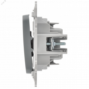 FLITE Выключатель 2-клавишный 10А ВС12-1-0-ФлС серый IEK FI-V20-0-10-1-K03