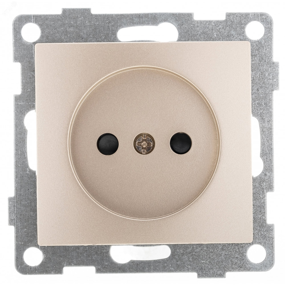 Изображение товара Bravo Розетка одинарная с защитой от проникновения 16А 250В шампань