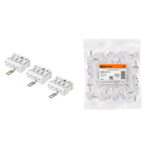 Клемма пружинная соединительная КСПз4-2L+N+PE, 16 A, с заземлением подвинт SQ0510-0112