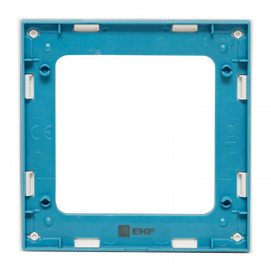 Стокгольм Рамка 1-местная белая с линией цвета синий PROxima EXM-G-304-30