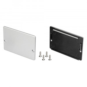 Заглушка для SL-LINIA45-FANTOM глухая 027299, Заглушка глухая для профиля SL-LINIA45-FANTOM. Материал пластик, серый.  В комплекте 10 заглушек, 20 шурупов.  Цена за 1 заглушку и 2 шурупа.