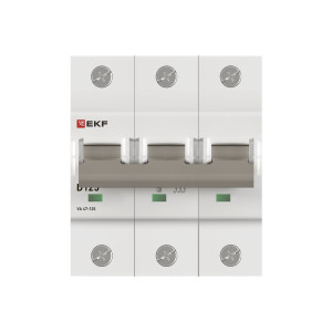 Выключатель автоматический модульный 3п D 125А 15кА ВА 47-125 PROxima EKF mcb47125-3-125D
