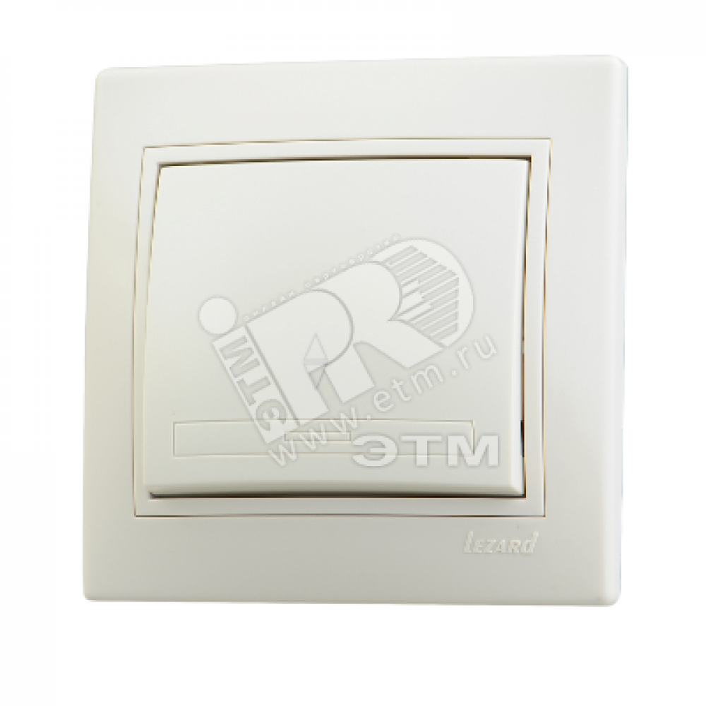 Изображение товара Переключатель проходной 1-кл. СП Mira 10А IP20 кремовый